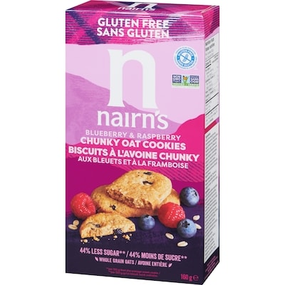 Biscuits à l'avoine chunky aux bleuets et à la framboise