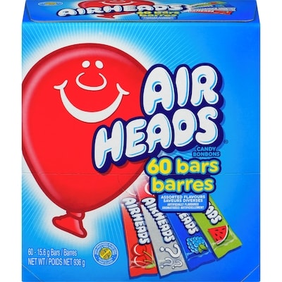 Air Heads Bonbons saveurs diverses 60 ea, 0,23 $/1ch
