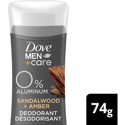 Dove Désodorisant 0 % Aluminium Parfum de Bois de Santal et Ambre  74 g, 13,50 $/100g