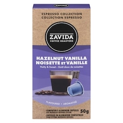 Zavida Espresso Collection Capsule Hazelnut Vanilla - 50 g | Fortinos