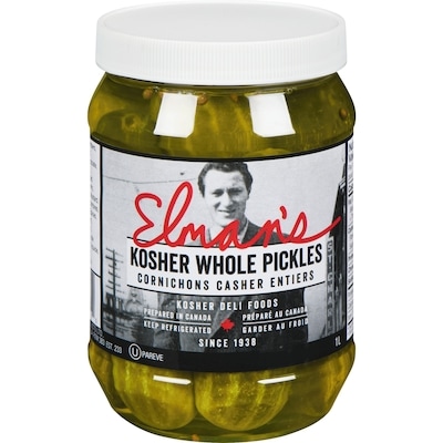 Elman's Kosher Whole Pickles 1 l, $0.80/100ml