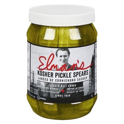 Elman’s Lances de cornichons casher 1 l, 0,80 $/100ml