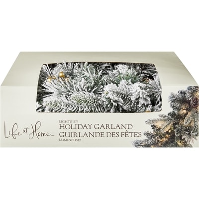 Life at Home Light Up Frosted Holiday Garland 1 ea, $39.00/1ea