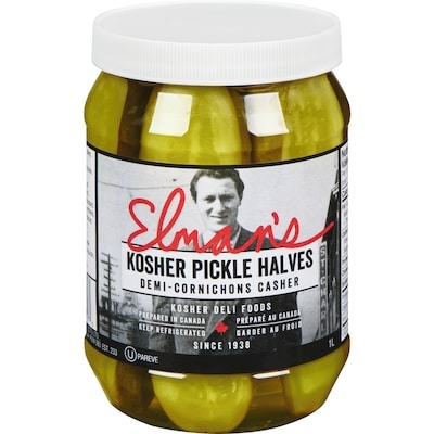 Elman's Kosher Pickle Halves 1 l, $0.80/100ml