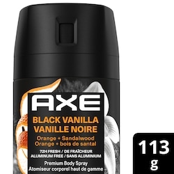Axe Spray corporel premium pour hommes, à la vanille noire 113 g, 6,64 $/100g