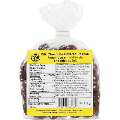 Johnvince Foods Milk Chocolate Covered Peanuts 225 g, $1.33/100g