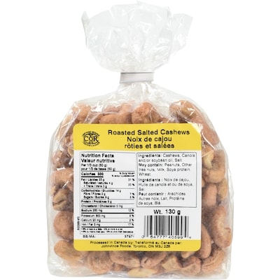 Johnvince Foods Roasted Salted Cashews 130 g, $2.31/100g