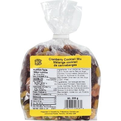 Johnvince Foods Mélange cocktail de canneberges 225 g, 1,33 $/100g