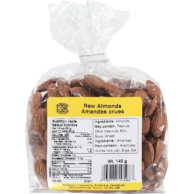Johnvince Foods Raw Almonds 140 g, $2.14/100g