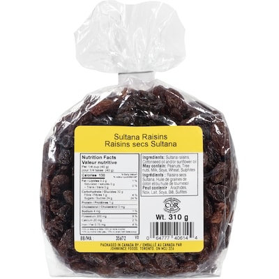 Johnvince Foods Sultana Raisins 310 g, $0.97/100g