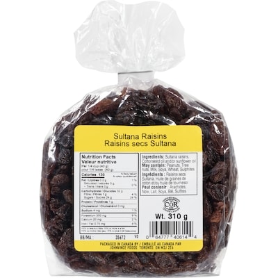 Johnvince Foods Raisins secs sultana 310 g, 0,97 $/100g