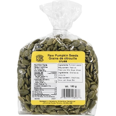 Johnvince Foods Raw Pumpkin Seeds 180 g, $1.67/100g