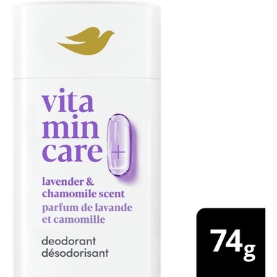Dove Vitamin Care+ Désodorisant Sans Aluminium 72 h de protection anti-odeur respirante 74 g, 22,96 $/100g
