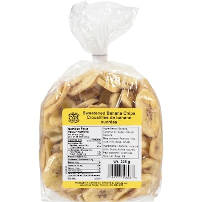 Johnvince Foods Croustilles de banane sucrées 225 g, 1,33 $/100g