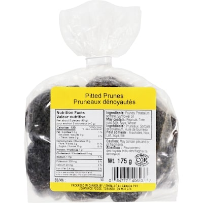 Johnvince Foods Pruneaux dénoyautés 175 g, 1,71 $/100g