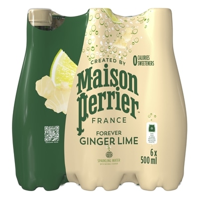 Maison Perrier Sparkling Water Beverage Forever Ginger Lime 6x0.5 l, $0.30/100ml