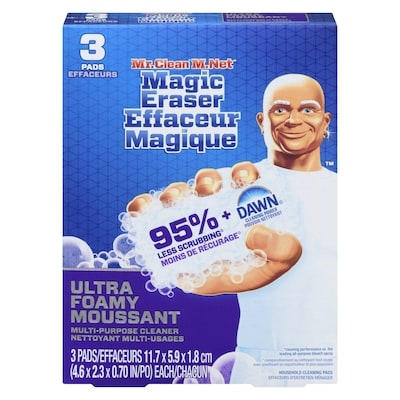 Mr. Clean Magic Eraser Ultra Multi Purpose Cleaner, Foaming Magic Eraser Sponge Multi Surface Cleaner, 3ct 3 ea, $3.00/1ea