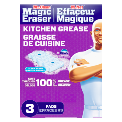 M. Net Éponge Effaceur magique, graisse de cuisine, parfum Net, 3 u 3 ea, 2,67 $/1ch