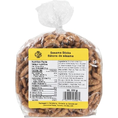 Johnvince Foods Bâtons de sésame 200 g, 1,50 $/100g