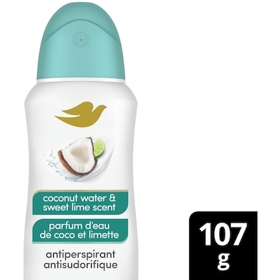 Dove Antisudorifique 72 h parfum d'eau de coco et limette Soin Avancé  107 g, 9,80 $/100g