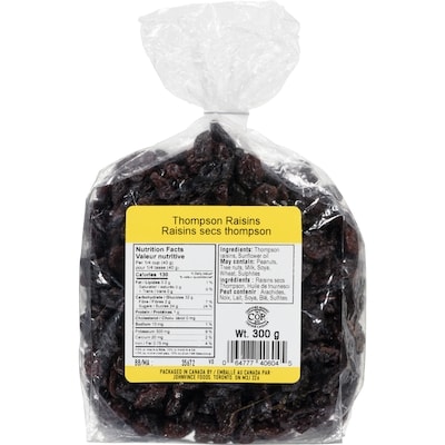 Johnvince Foods Thompson Raisins 300 g, $1.00/100g