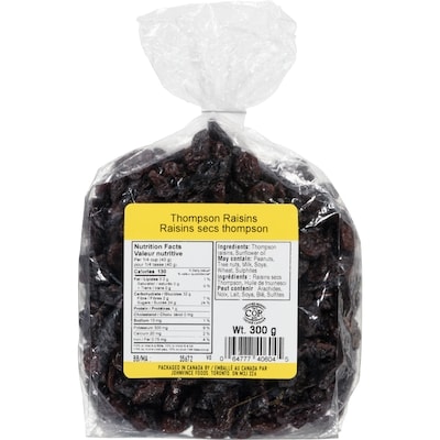Johnvince Foods Raisins secs thompson 300 g, 1,00 $/100g
