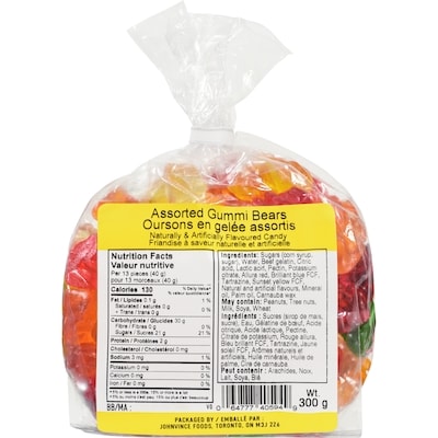 Johnvince Foods Candy Assorted Gummi Bears 300 g, $1.00/100g