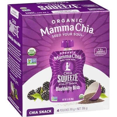 Chia Squeeze Chia Snack Blackberry Bliss Organic