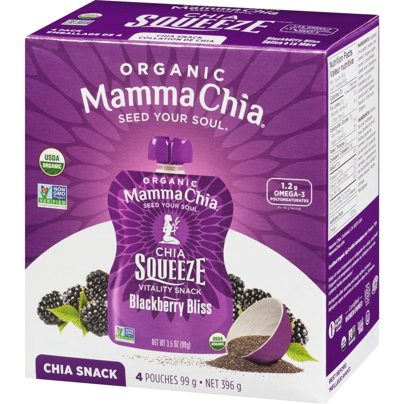 Chia Squeeze Chia Snack Blackberry Bliss Organic