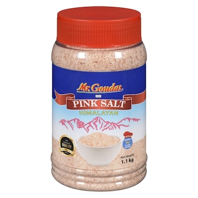 Mr Goudas Pink Salt Himalayan 1.1 kg, $0.35/100g