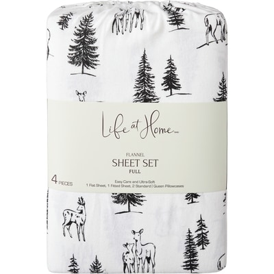 Life at Home Full Flannel Sheet 4 Piece Set - Deer  1 ea, $26.44/1ea