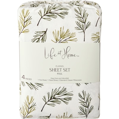 Life at Home Full Flannel Sheet 4 Piece Set - Leaf 1 ea, $26.44/1ea