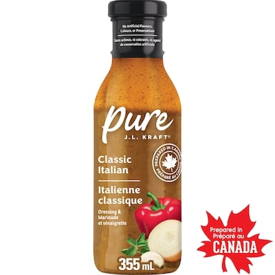 Kraft Pure J.L. Kraft Classic Italian Dressing & Marinade 355 ml, $1.83/100ml