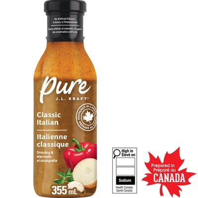 Kraft Vinaigrette et marinade italienne classique pure j.l. kraft, bouteille 355 ml, 1,83 $/100ml