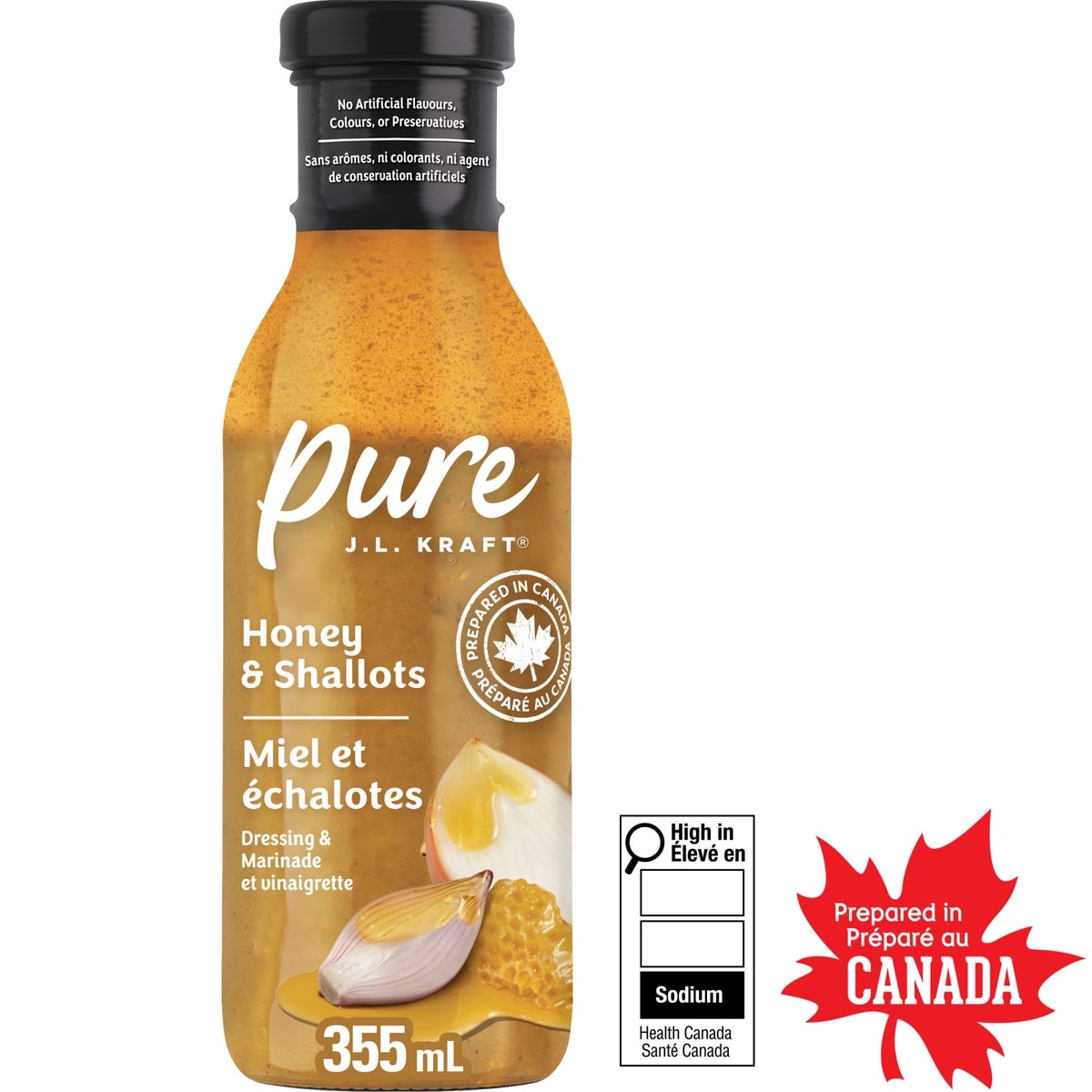 Kraft Pure J.L. Kraft Honey & Shallots Dressing & Marinade