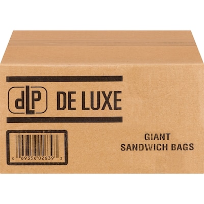 De Luxe Sandwich Bags Giant 1000 ea, $0.06/1ea