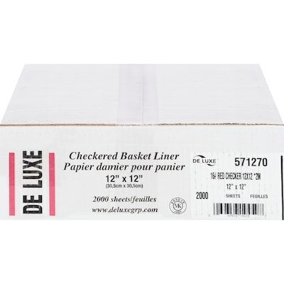 De Luxe Papier pour panier damier 2000 ea, 0,04 $/1ch