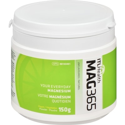 Itl Health Mag365 Magnesium Powder Unflavoured 150 g, $11.33/100g