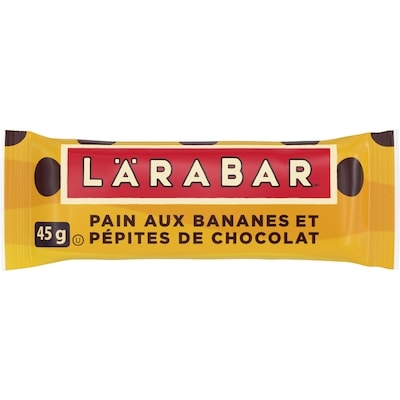 Larabar Pain aux Bananes et Pépites de Chocolat, Barres Énergétiques aux Fruits et Noix Vegan sans Gluten (caisse) 16x45.0 g, 4,03 $/100g