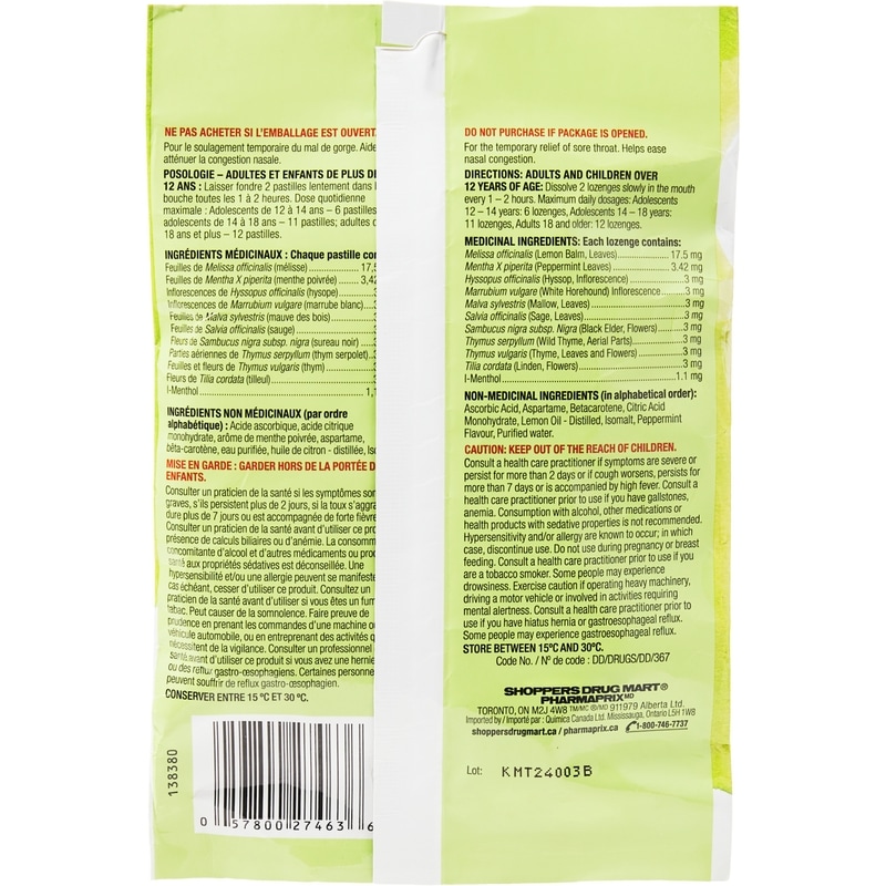 Lemon Mint Herb Sugar-Free Drops