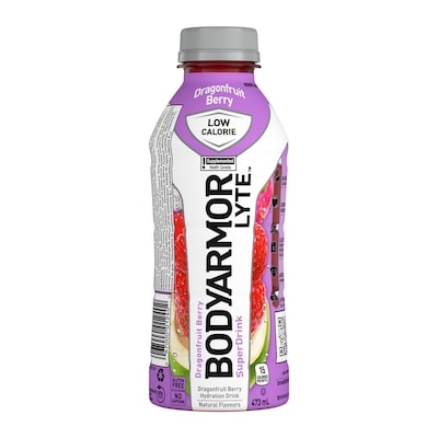 BodyArmor Low-Calorie Sports Drink Dragonfruit Berry Bottle 473 ml, $0.53/100ml