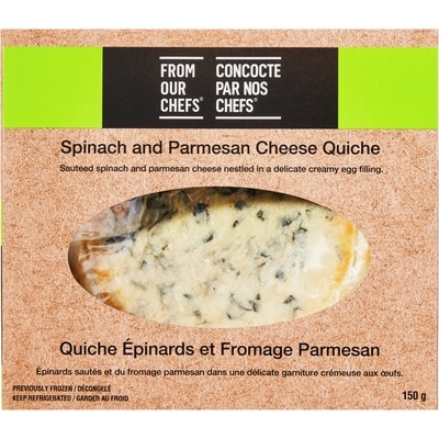 From Our Chefs Spinach & Parmesan Cheese Quiche 150 g, $4.33/100g