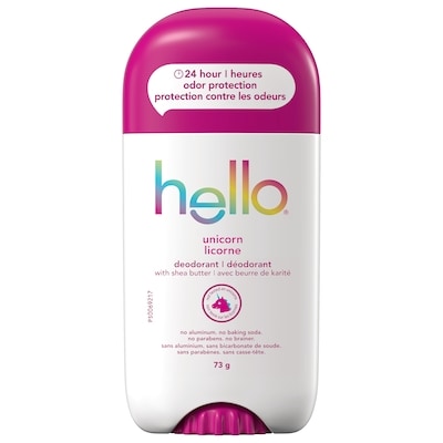 Hello Déodorant Unicorn sans aluminium, beurre de karité 73 g, 10,96 $/100g