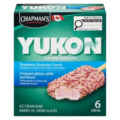 Chapmans Yukon Lynx Ice Cream Bar Strawberry Shortcake Crunch 6x90.0 ml, $1.02/100ml