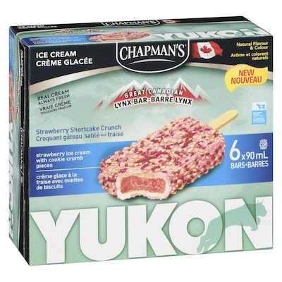 Chapmans Yukon Lynx Ice Cream Bar Strawberry Shortcake Crunch