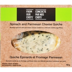Concocté par nos chefs Quiche Epinards et Fromage Parmesan 590 g, 2,20 $/100g