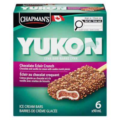Chapmans Yukon Lynx Ice Cream Bar Chocolate Éclair Crunch 6x90.0 ml, $1.11/100ml
