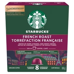 Starbucks French Roast for NESPRESSO VERTUO, Coffee 100 g, $12.99/100g