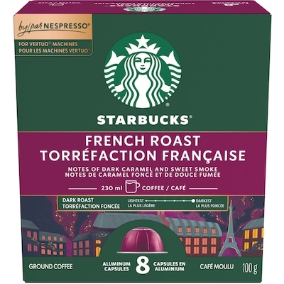 Starbucks French Roast for NESPRESSO VERTUO, Coffee 100 g, $12.99/100g
