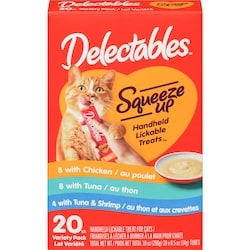 Hartz Squeeze Up Handheld Lickable Treat For Cats Variety Pack 280 g, $5.00/100g